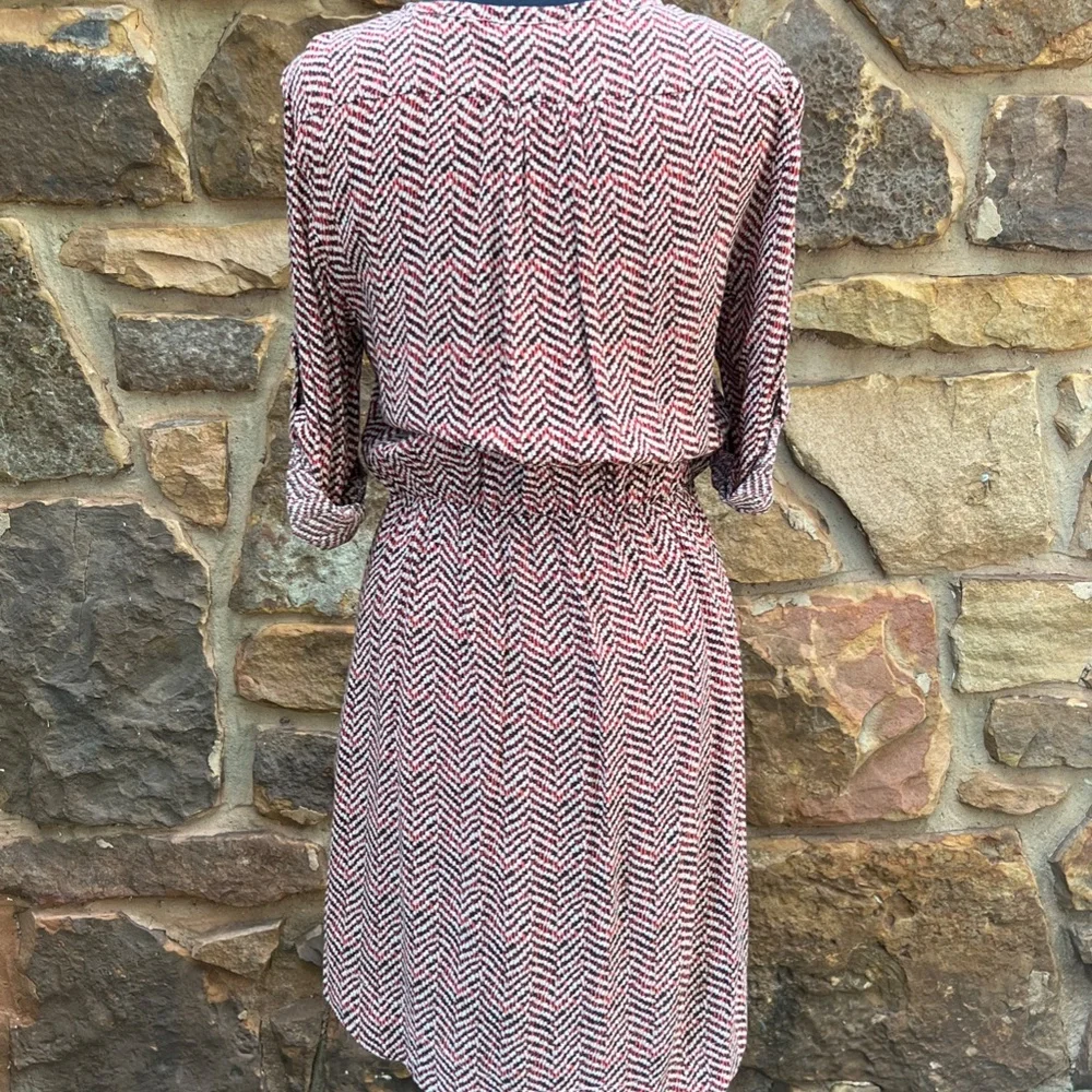 Comme Toi Patterned Button Up Shirt Dress - Size M - Picture 4 of 4
